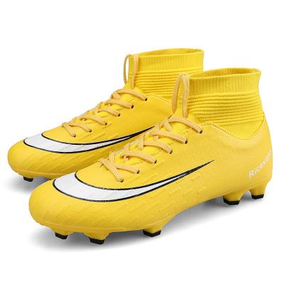 China New Factory Design PVC High Ankle FG Soccer Shoes Brand Professional Football Shoes Mens Outdoor Soccer Training Boots for sale