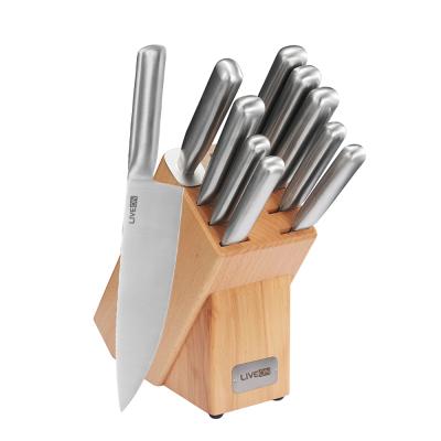 China Sustainable Wholesale Hollow Handle 10 Pcs Stainless Steel Kitchen Knife Set for sale