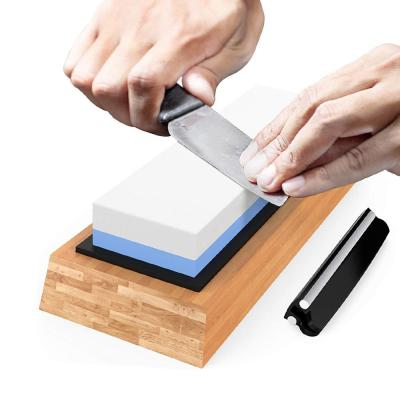 China Viable 2 Grit Whetstone Set 2-Side Knife Sharpener Stone Wetstone Wet Stone Sharpener for sale