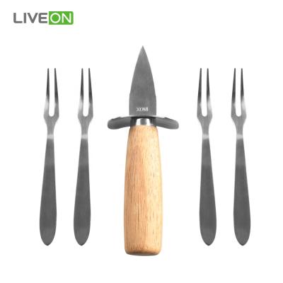 China 5 Pcs Set Sustainable Oyster Knife Stainless Steel Blade for sale