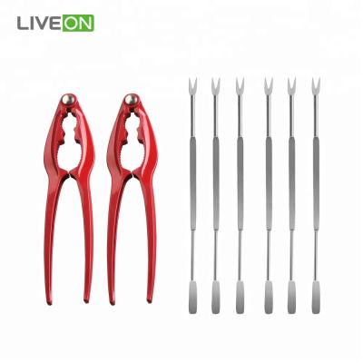 China Sustainable seafood tools lobster crab cookies and forks for sale