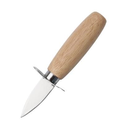 China Sustainable Wooden Handle Stainless Steel Seafood Oyster Knife for sale