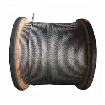 China Construction black ungalvanized steel wire ropes 6*19 6*36 for sale