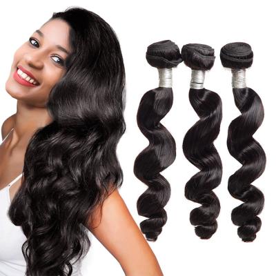 China Wholesale Loose Wave Quality Grade 10a Hair Bundles 100% Indian Hair , 8 To 36 Inch Virgin Cuticle Aligned Loose Wave Hair Bundles for sale