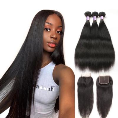 China ZSF Double Wave Silky Straight Straight Hair Extension Straight Remy Malaysian Virgin Cuticle Aligned Hair Bundles With Baby Hair for sale