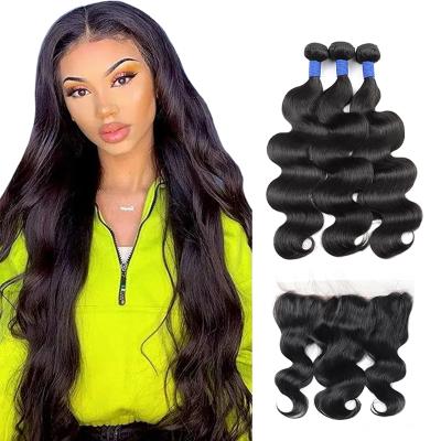 China Body Wave 10A Grade Real Mink Human Hair Unprocessed Virgin Cuticle Aligned 8-36 Inches Brazilian Remy Hair Extensions Body Wave Bundles for sale