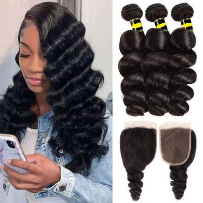 China Wholesale Unprocessed Loose Wave 10A Virgin Malaysian Hair Loose Wave 100% Cuticle Aligned Hair Bundles Raw Seller for sale