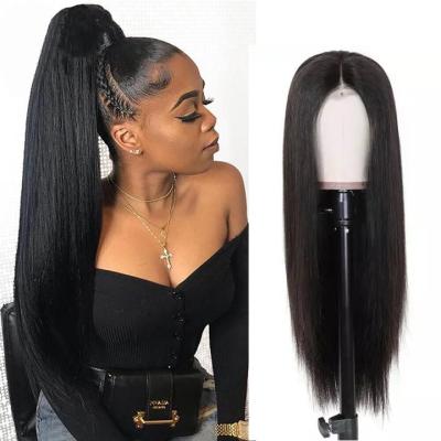 China Wholesale Silky Straight 13*4 Lace Frontal Wig Wave ZSF Virgin Hair Brazilian Virgin Cuticle Aligned Hair With Baby Hair for sale