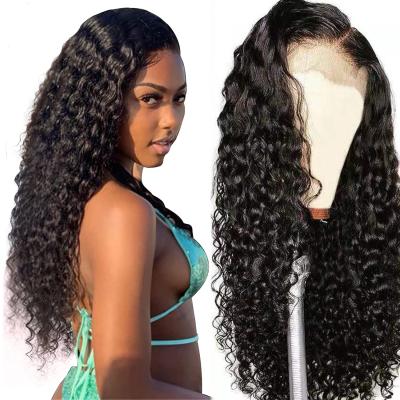 China Wholesale Brazilian Virgin Hair Water Wave 5*5 HD Lace Closure Wig 150% 180% Raw Density Pre Plucked Hair Wigs Hair for sale