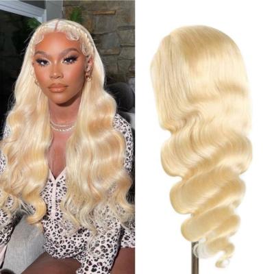 China Body Wave ZSF 30 Transparent Lace Wigs Blonde 613 Wholesale Virgin Hair Front Body Wave Long Straight Full Lace Wigs 40 Inch Hair for sale