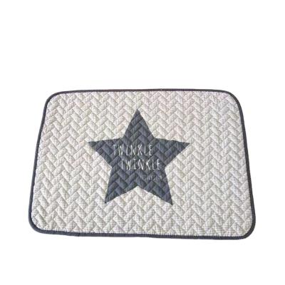 China Washable Cotton Quilted Household Non-Slip Bath Mat Door Mat for sale