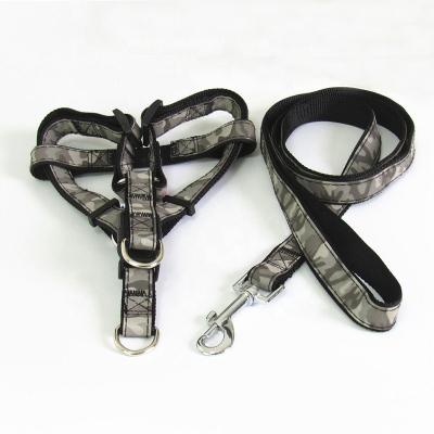 China High Quality DETACHED Camouflage Rope Dog Leash and Harness for sale