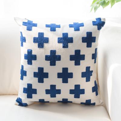 China Square Pillow Case Anti-static Home Cover Pillowcase Without Core Embroidery Pillowcase Modern Simple Custom for sale