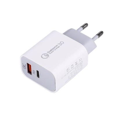 China 18W Mobile Phone Charger 18W Palladium Quick Charger Adapter QC3.0 High Quality Portable Dual Port Wall Adapter Mobile Phone Palladium Plug for sale