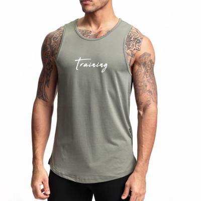 China Wholesale Sports Curved Tank Top QUICK DRY Edge Gym Fit Tank Top For Men for sale