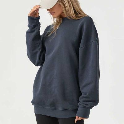 China Custom Classic Sweatshirts Terry Oversized Hoodie Womens French Heavy Anti-Wrinkle Crewneck Pullover for sale