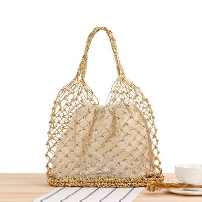 China Senator High Quality RTS Tis Solid Color Handbag Beach Holiday Bucket Bag Summer Woven Lady Bags Straw for sale