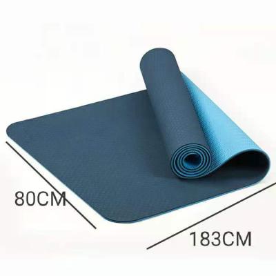 China New Product Thick First Class 80cm 6mm Width Band Two Color Mat Fitness Yoga Support Flat Mat Customized With Engraved Logo for sale