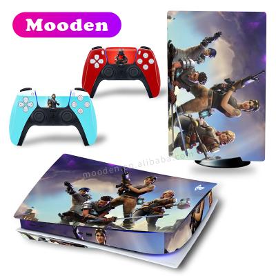 China Customized Skin Game Controller Console Cover Protector Sticker with 2 Controller Gamepad Skin Sticker for ps5 for sale