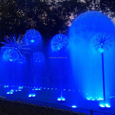 China Stainless Steel Modern Decorative Outdoor Dandelion Fountain Pool Project Kazakhstan Dancing Water Fountains for sale