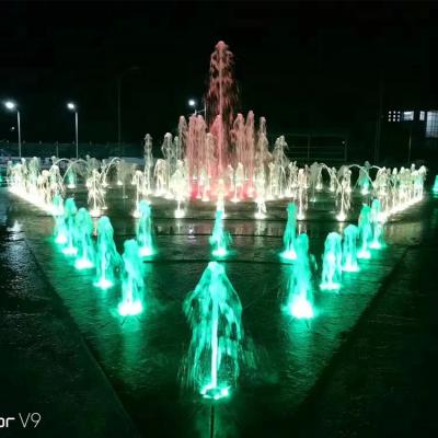 China Modern Land Platform Cement Water Fountain Dancing Musical Fountain Factory for sale