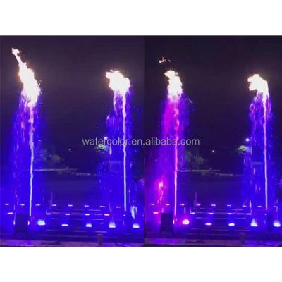 China Modern Fire Mix Water Fountain In Factory Test For Music Fountain Show for sale