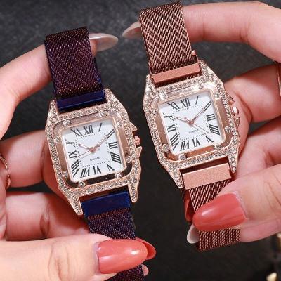 China 2022 Luxury Unique Fashion Stainless Steel Brand Watch Women Shape Simple Quartz Crystal Rose Gold Women Watches for sale