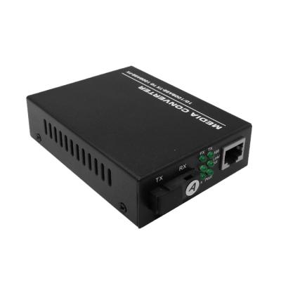 China FTTH Fiber Optic Media Converter Gigabit Transceiver SM 1310nm/1550nm 10/100/1000M 20km SC Epon Media Converter for sale