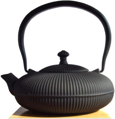 China 0.8 Liter Japanese Style Modern Cast Iron Teapot Black Kettle for sale