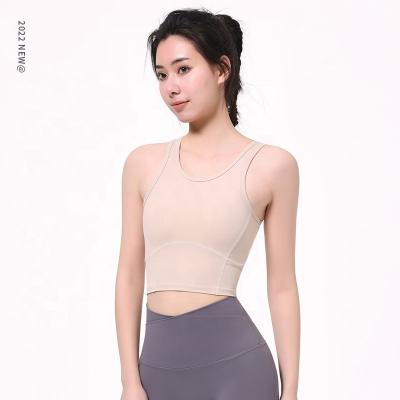 China 2022 breathable high quality custom logo fitness yoga bra activewear sexy back fitness apparel for women for sale