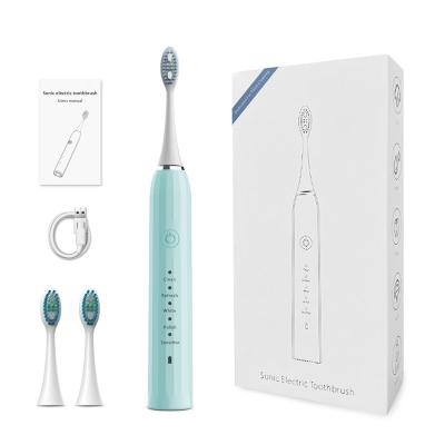 China Food Grade Private Label Electric Toothbrush Portable Mini Sonic Oral Dental Care Ultra-quiet Cordless Toothbrush ABS+PC With 2 Brush Heads for sale