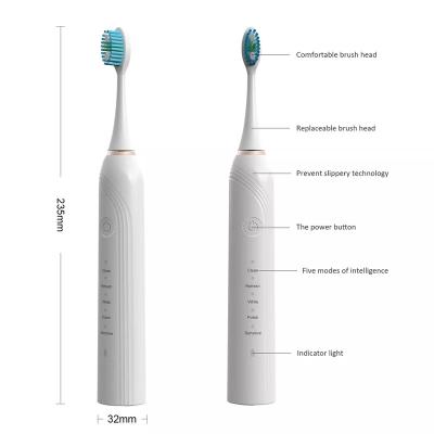 China ABS Dental Smart Rechargeable Replacement Electric Toothbrush With 1200mAh Battery for sale