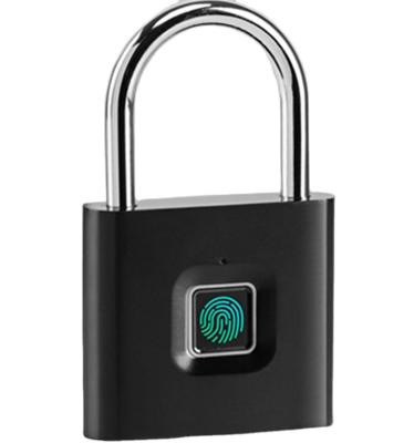 China Security Lockout Smart Fingerprint Lock USB Rechargeable Fingerprint Padlock for Door and Luggage for sale