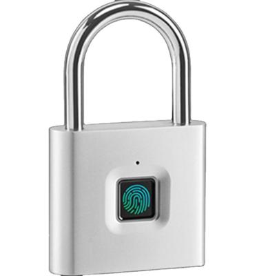 China Security Lockout Smart Padlock Quick Open Fingerprint Zinc Alloy Smart Biometric Padlock for sale