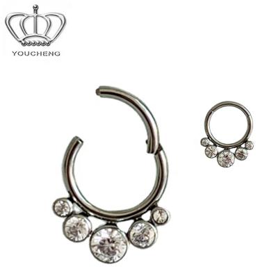 China ASTM F136 CLASSIC Titanium Hinged Segment Ring Body Jewelry for sale