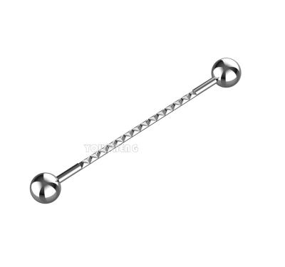 China Vintage ASTM F136 Internal Threaded Industrial Titanium Barbell Jewelry for sale