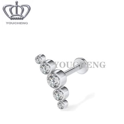 China Cute ATSM F136 Titanium Internally Threaded Labret Ring for sale