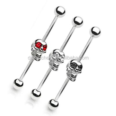 China Stainless Steel Hole Design Barbell 316L Industrial Surgical Steel 14G Body Piercing Jewelry for sale