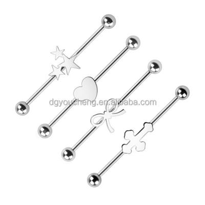 China Industrail Piercing Jewelry Custom Design Industrial Piercings Barbell for sale