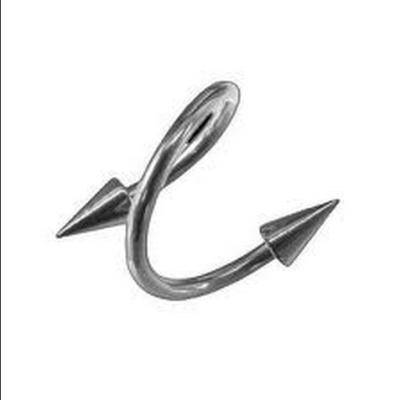 China Titanium Spiral Eyebrow Ring With Cones Piercing Jewelry for sale