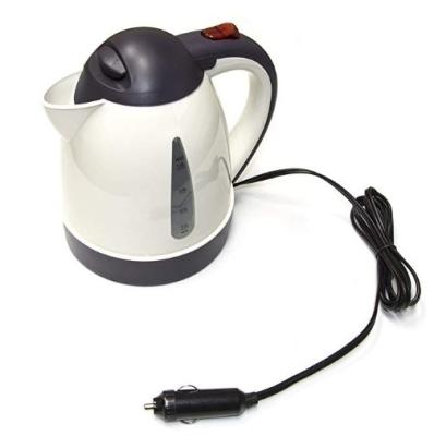 China Wireless Hot Selling Portable Plastic Kettle Socket Car Electric Kettle DC12V/24V for sale