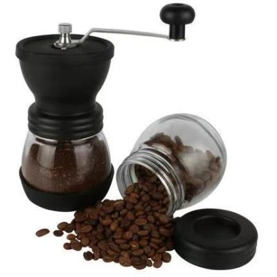 China Viable High Quality Hot Sale Glass Jar Different Color Manual Coffee Bean Grinder for sale