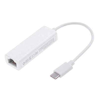 China LAPTOP USB 3.1 USB C C Male Type-C to 10/100 Mbps RJ45 Ethernet Lan Female Adapter Converter for sale