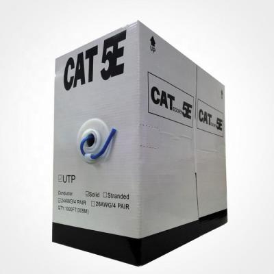 China Computer 24AWG 4 Pair UTP Cat5e Outdoor Cable 305m for sale