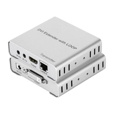 China 50m 3D 1080P DVI Aluminum Supplement Over Cat5e Cat6 Lan With IR HDMI Support Loop for sale