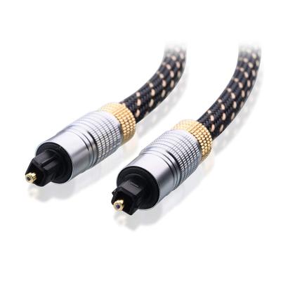 China OEM Toslink Plug and Play Fiber Optic Cable 3ft 6ft 10ft 15ft 20ft 35t 50Feet with Metal Connectors and Braided Jacket for sale