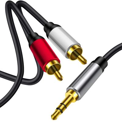 China The car male to stereo aux audio audio splitter. Male 3.5MM Jack To 2 RCA 2RCA Connector Cable 1.5M 1.8M 3M 5M 10m 15M 20M for sale