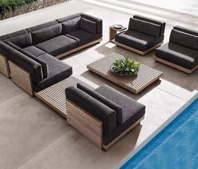 China BMS High Quality Luxury Modern Outdoor Patio Furniture Set Teak Furniture Patio Garden Hotel Set Sofa for sale