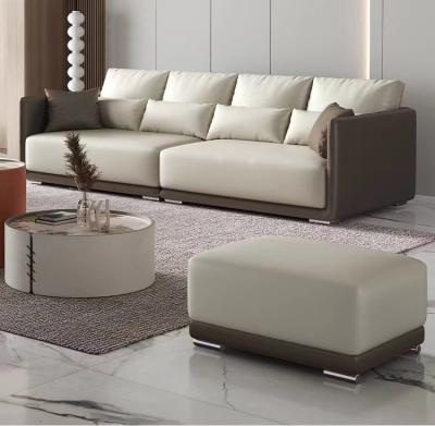 China BMS Italian Cafe Corner 1,2,3 Light Modular Luxury Leather Sofa Living Room Modern Minimalist Combination for sale