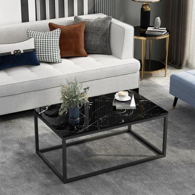 China Extendable Modern Minimalist Industrial Marble Living Room Style Coffee Table Solid Wood Table for sale